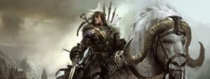 Mounted Warrior Ready For Combat