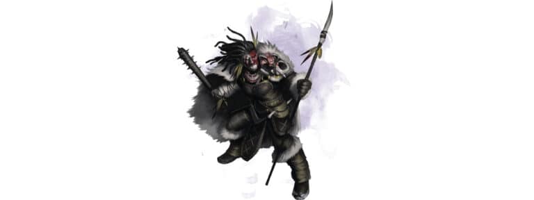 Totem Warrior 5e With Spear in Hand
