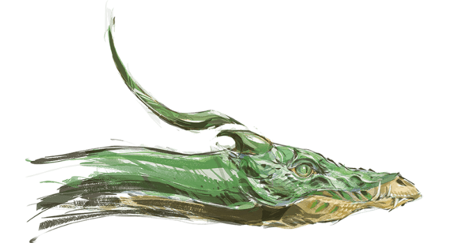 Emerald DnD Dragon Sketch