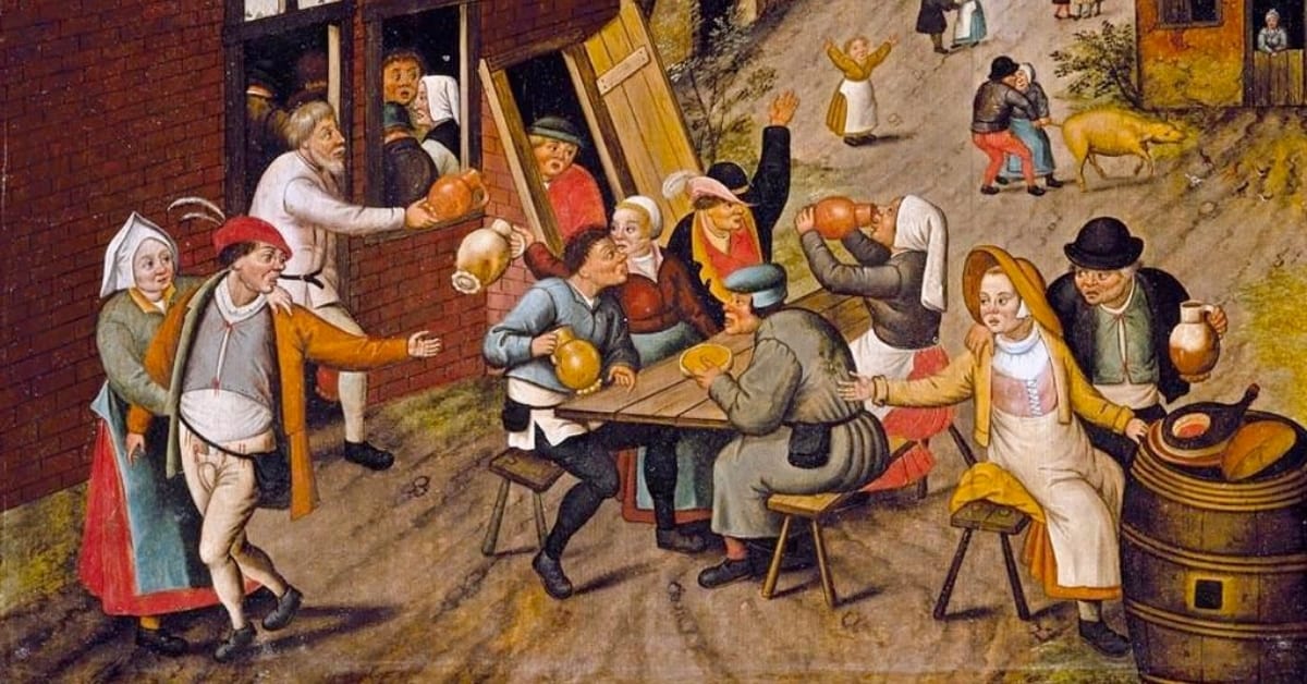 Peasants Making Merry outside a Tavern The Swan