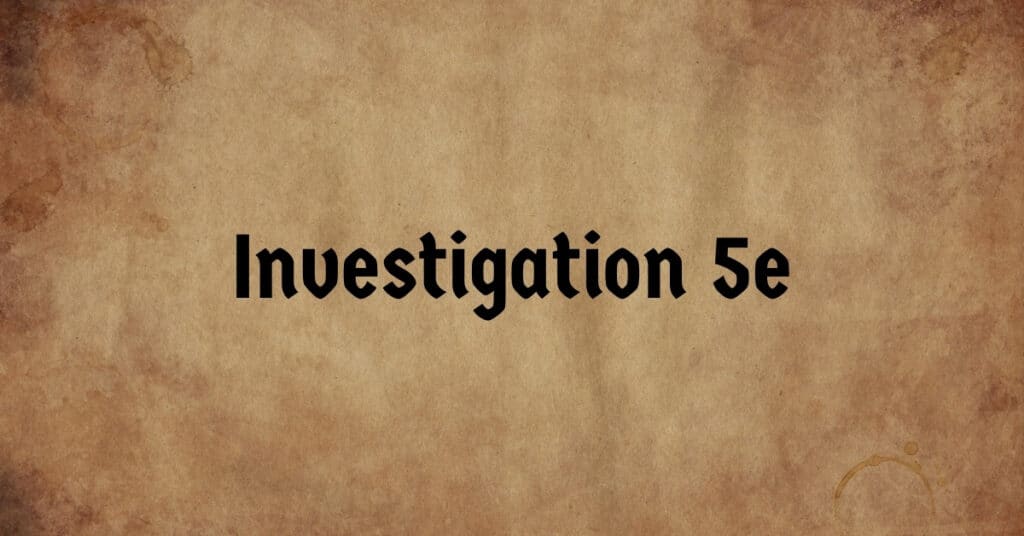 Investigation 5e