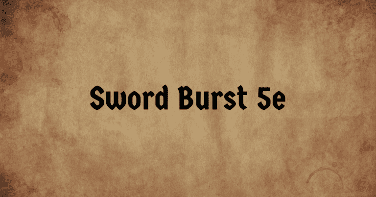 Sword Burst 5e