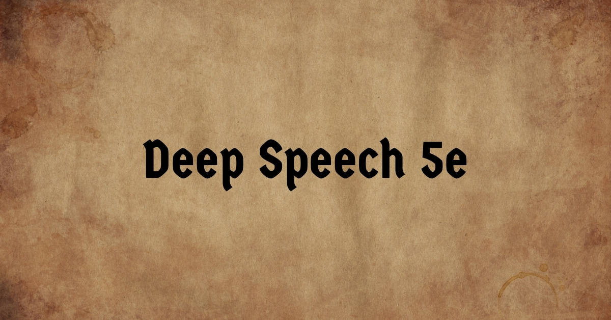 Deep Speech 5e