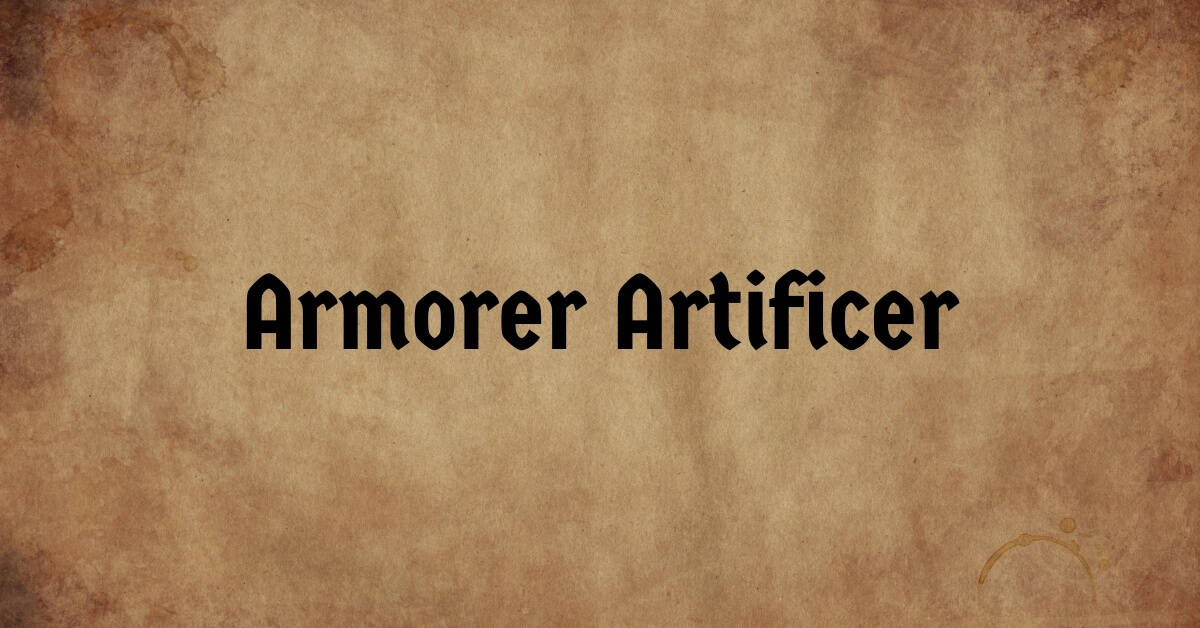 Armorer Artificer