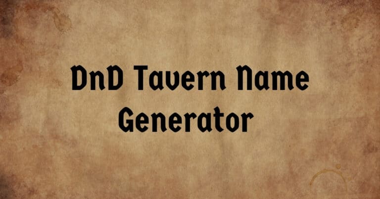 DnD Tavern Name Generator