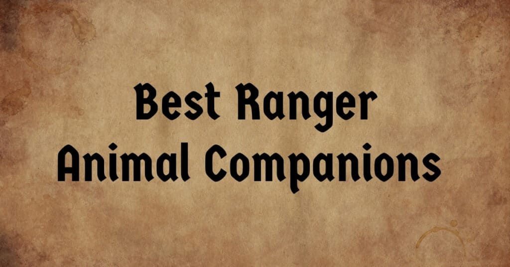 Best Ranger Animal Companions