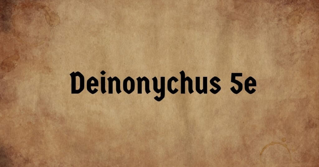 Deinonychus 5e