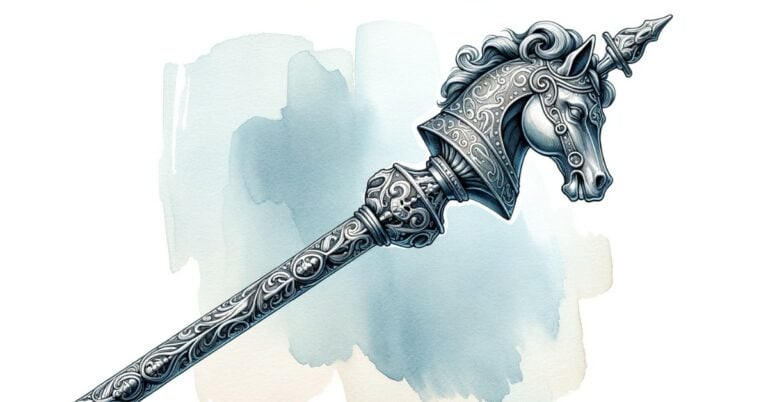 Silver Immovable Rod With Armored Horse Head