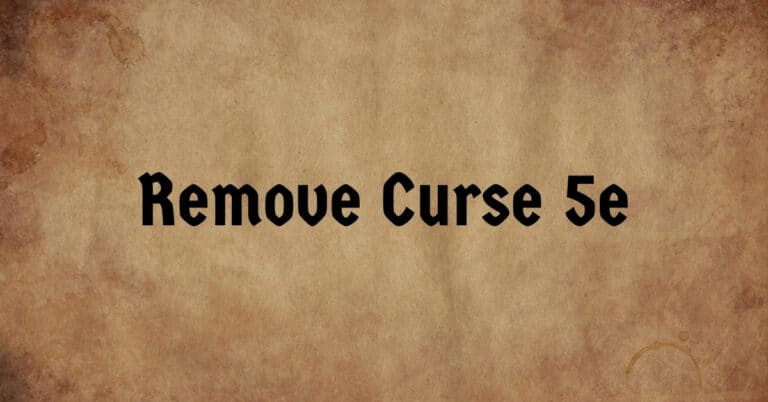 Remove Curse 5e