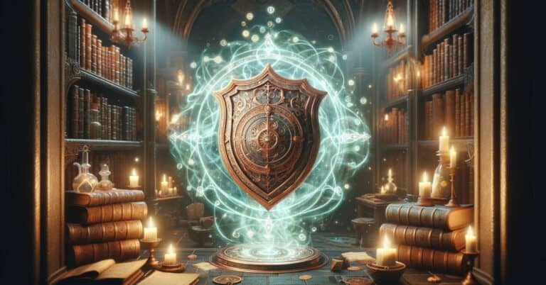 Animated Shield adorned with glowing runes